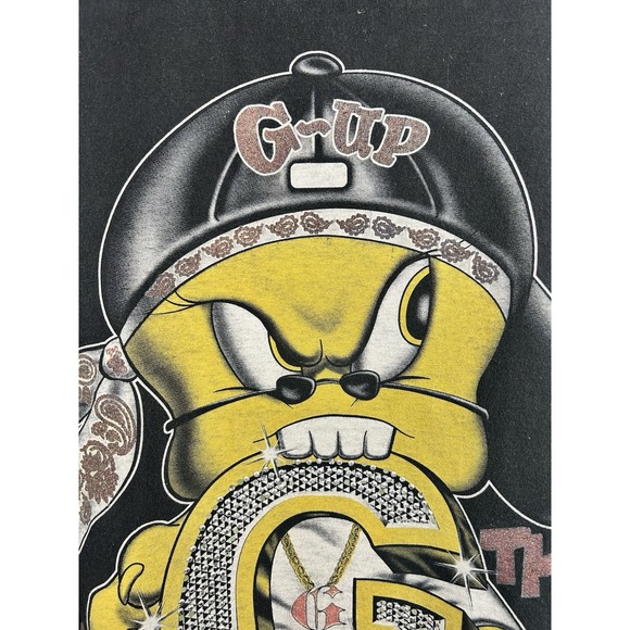 Vintage Pro Club G-Up A G Thang Rhinestone Graphic Shirt 2XL Tall Bootleg Y2K - Picture 2 of 11